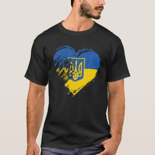 Support Ukraine Flag, Peace Love Pride Patriotic U T-Shirt