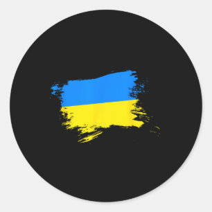 Support Ukraine Flag Ukrainian Pride Heart Ukraine Classic Round Sticker