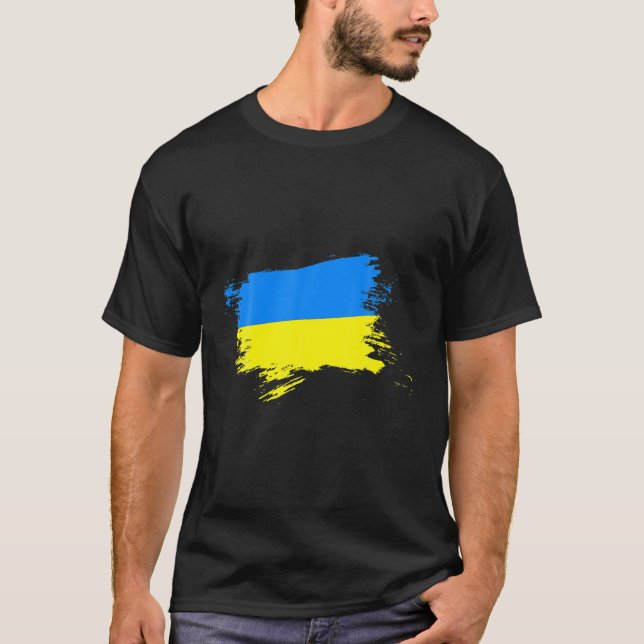 Support Ukraine Flag Ukrainian Pride Heart Ukraine T-Shirt (Front)
