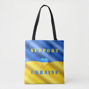 Support Ukraine - Freedom Peace - Flag of Ukraine  Tote Bag