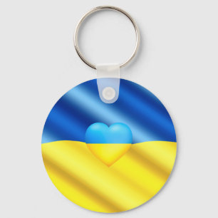 Support Ukraine - Freedom - Ukraine Flag Keychain