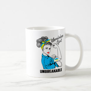 Support Ukraine Girl Unbreakable Strong Ukrainian Coffee Mug