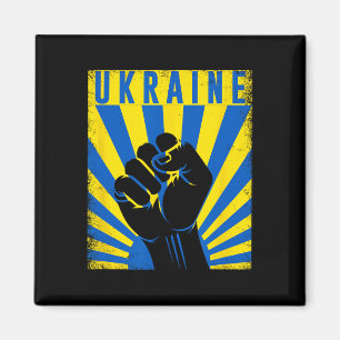 Support Ukraine Hand Fist Ukraine Resist Protest U Magnet