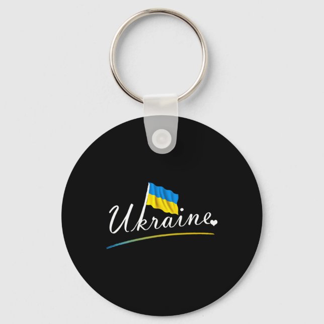 Support Ukraine I Stand With Ukraine 1  Key Ring (Front)