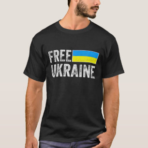 Support Ukraine I Stand With Ukraine Flag Free Ukr T-Shirt