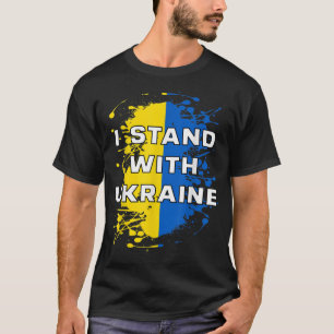 Support Ukraine I Stand With Ukraine Flag T-Shirt