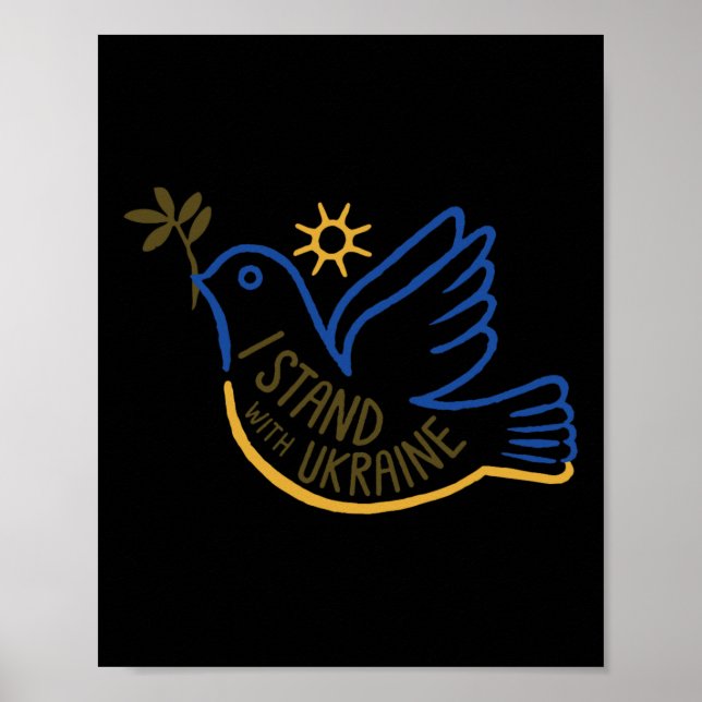 Support Ukraine I Stand With Ukraine  Poster (Front)