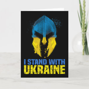 Support Ukraine I Stand With Ukraine Spartan Warri Card