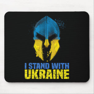 Support Ukraine I Stand With Ukraine Spartan Warri Mouse Pad