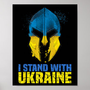 Support Ukraine I Stand With Ukraine Spartan Warri Poster