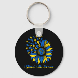 Support Ukraine I Stand With Ukraine Ukraine Sunfl Key Ring