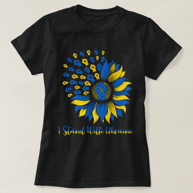 Support Ukraine I Stand With Ukraine Ukraine Sunfl T-Shirt (Design Front)
