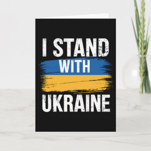 Support Ukraine I Stand With Ukraine Ukrainian Fla Card