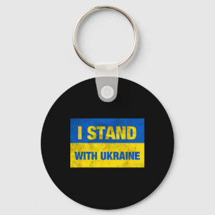 Support Ukraine I Stand With Ukraine Ukrainian Fla Key Ring