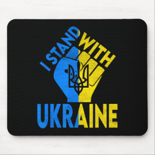 Support Ukraine I Stand With Ukraine Ukrainian Fla Mouse Pad