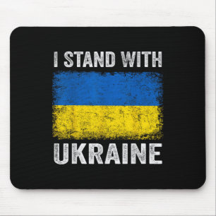 Support Ukraine I Stand With Ukraine Ukrainian Fla Mouse Pad