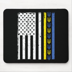 Support Ukraine I Stand With Ukraine Ukrainian Fla Mouse Pad