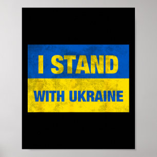 Support Ukraine I Stand With Ukraine Ukrainian Fla Poster