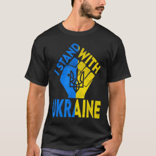 Support Ukraine I Stand With Ukraine Ukrainian Fla T-Shirt