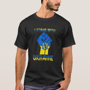 Support Ukraine I Stand With Ukraine Ukrainian Fla T-Shirt