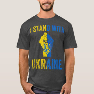 Support Ukraine I Stand With Ukraine Ukrainian Fla T-Shirt