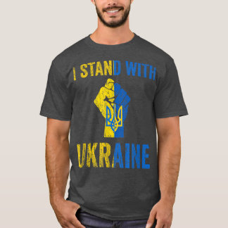 Support Ukraine I Stand With Ukraine Ukrainian Fla T-Shirt