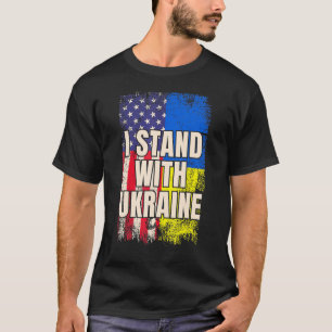 Support Ukraine I Stand With Ukraine Ukrainian Fla T-Shirt