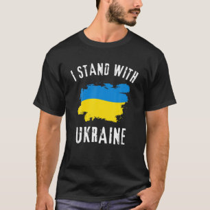 Support Ukraine I Stand With Ukraine Ukrainian Fla T-Shirt