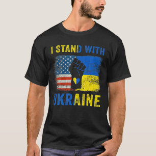 Support Ukraine I Stand With Ukraine Ukrainian Fla T-Shirt