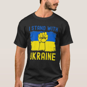 Support Ukraine I Stand With Ukraine Ukrainian Fla T-Shirt