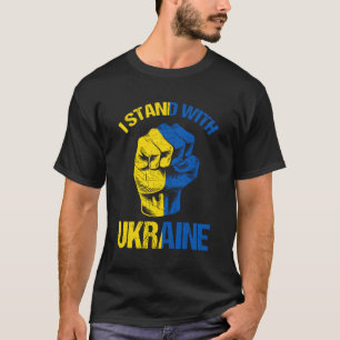 Support Ukraine I Stand With Ukraine Ukrainian Fla T-Shirt