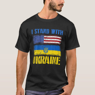 Support Ukraine I Stand With Ukraine Ukrainian Fla T-Shirt