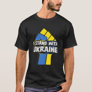 Support Ukraine I Stand With Ukraine Ukrainian Fla T-Shirt
