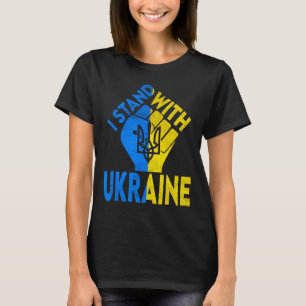 Support Ukraine I Stand With Ukraine Ukrainian Fla T-Shirt