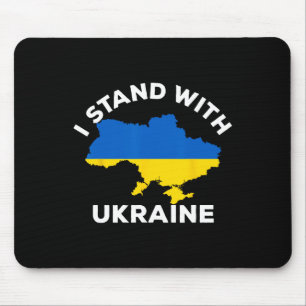 Support Ukraine I Stand With Ukraine Ukrainian Map Mouse Pad