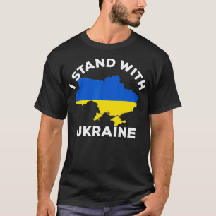 Support Ukraine I Stand With Ukraine Ukrainian Map T-Shirt