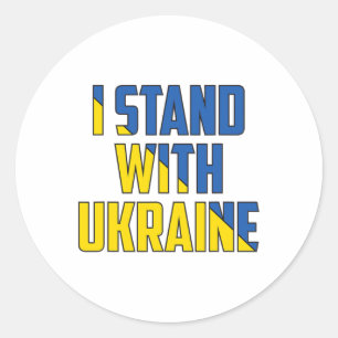 Support Ukraine I Stand With Ukraine Ukrainianflag Classic Round Sticker