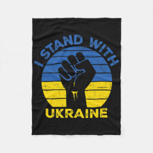 Support Ukraine I Stand With Ukraine Ukrainianflag Fleece Blanket
