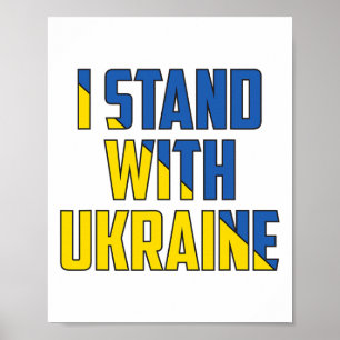 Support Ukraine I Stand With Ukraine Ukrainianflag Poster