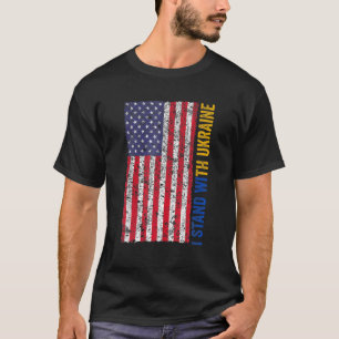 Support Ukraine I Stand With Ukraine Vintage Flag T-Shirt