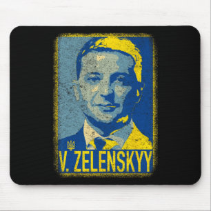 Support Ukraine I Stand With Ukraine Volodymyr Zel Mouse Pad