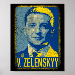 Support Ukraine I Stand With Ukraine Volodymyr Zel Poster