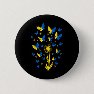 Support Ukraine I Stand With Ukraine Women Butterf 6 Cm Round Badge