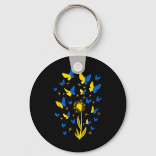 Support Ukraine I Stand With Ukraine Women Butterf Key Ring