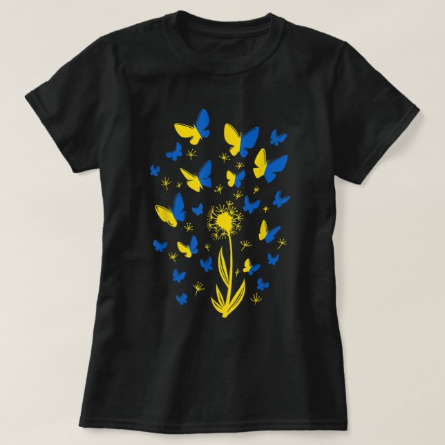 Support Ukraine I Stand With Ukraine Women Butterf T-Shirt (Design Front)