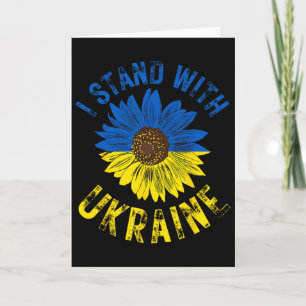 Support Ukraine I Stand With Ukrainian Flag Slava Card