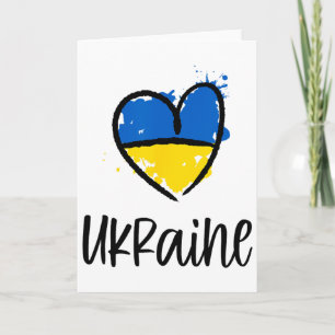 Support Ukraine I Stand With Ukrainian Flag Slava Card
