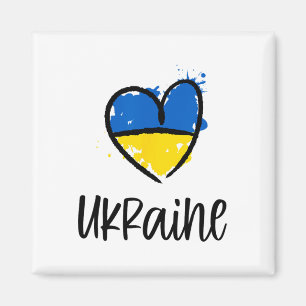 Support Ukraine I Stand With Ukrainian Flag Slava Magnet