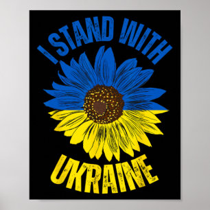 Support Ukraine I Stand With Ukrainian Flag Slava  Poster
