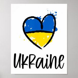 Support Ukraine I Stand With Ukrainian Flag Slava Poster